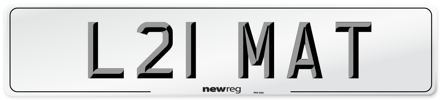 L21 MAT Number Plate from New Reg
